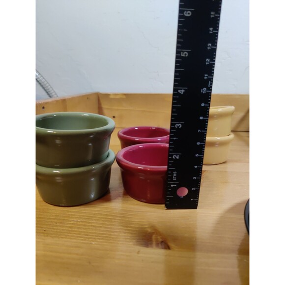 Lot Of 6 H. F. Coors Ceramic Ramekins Round Desert Colors Made In Tucson 3x1.5" - Picture 6 of 6